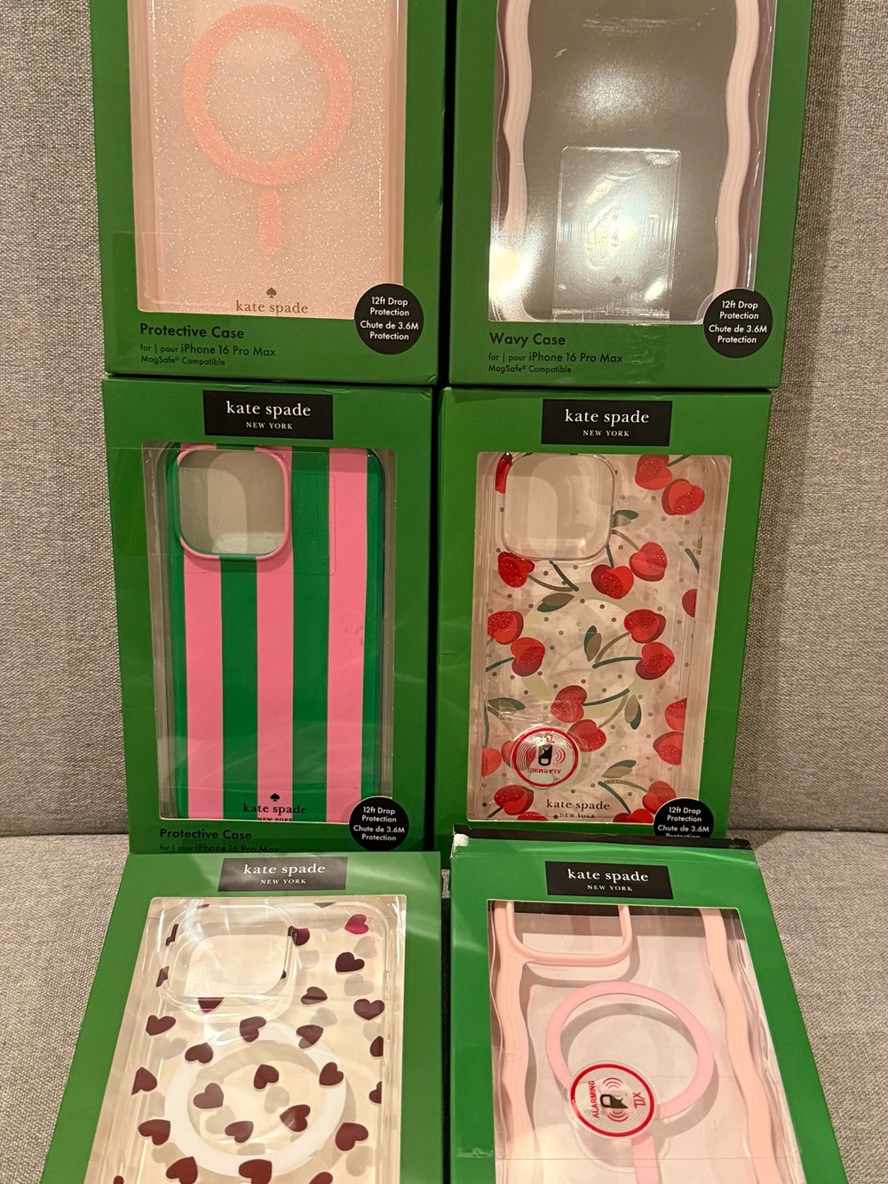 Kate Spade iPhone 16 ProMax Case Bundle